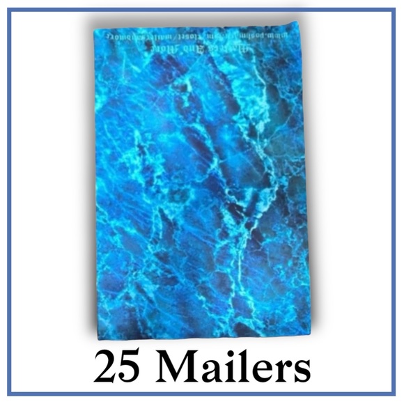( Quantity 25 10x13 ) Blue Water Marble Ice Poly Mailers Bag Shipping Envelope - Picture 2 of 3